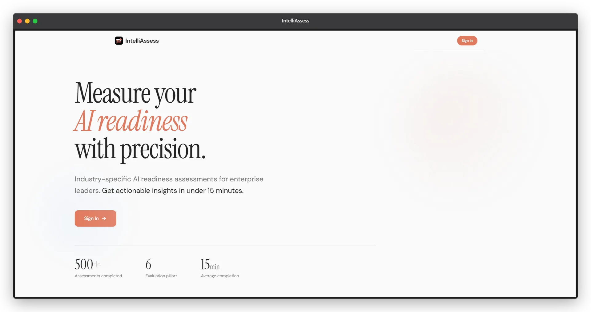 IntelliAssess platform screenshot